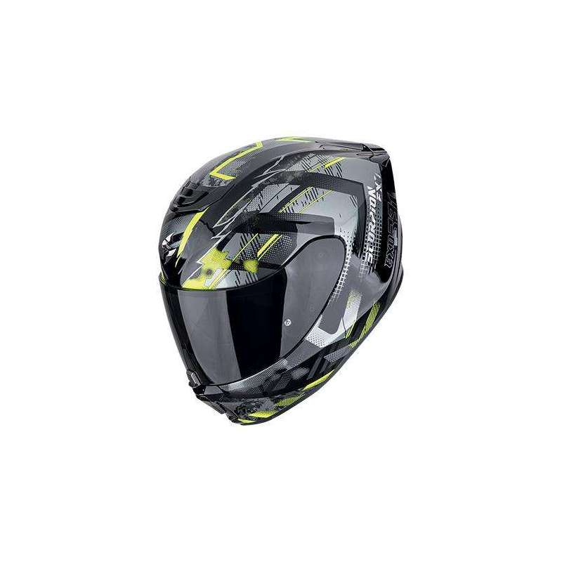 Casque Intégral SCORPION EXO-391 CLUTTER Noir-Jaune fluo