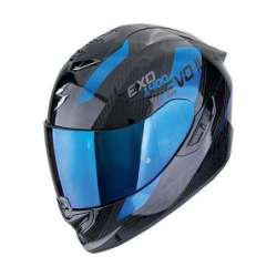 Integralhelm SCORPION EXO-1400 EVO II CARBON AIR PLATTED Schwarz-Blau