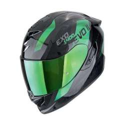 Integralhelm SCORPION EXO-1400 EVO II CARBON AIR PLATTED Schwarz-Grün