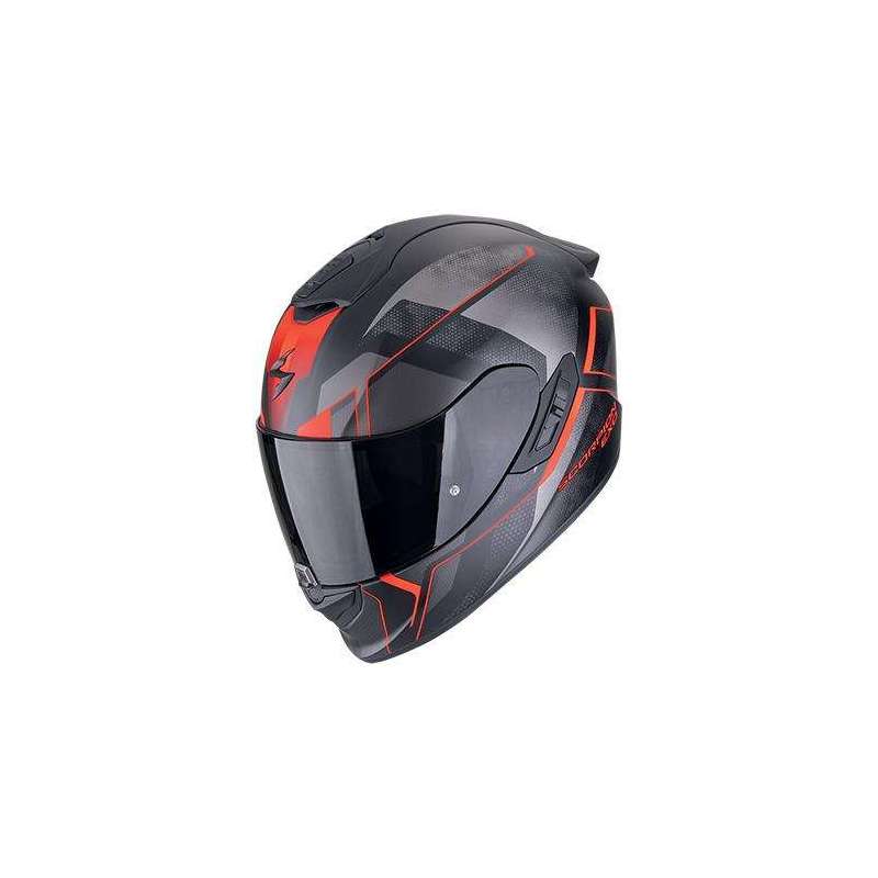 Integralhelm SCORPION EXO-1400 EVO II AIR INTENSIO Mattschwarz-Rot