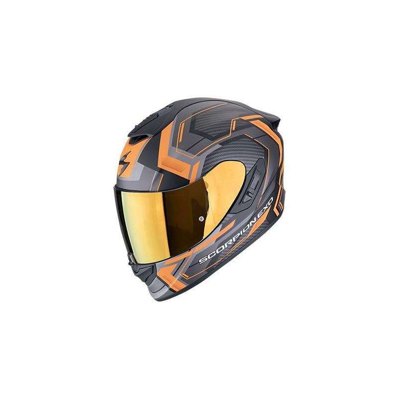 Casque Intégral SCORPION EXO-1400 EVO II AIR LINART Noir mat-Orange