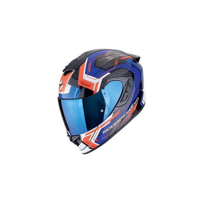 Integralhelm SCORPION EXO-1400 EVO II AIR LINART Schwarz-Blau-Rot