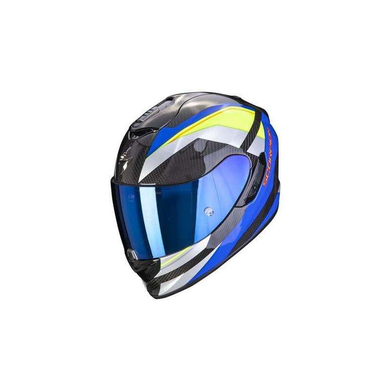 Integralhelm SCORPION EXO-1400 AIR CARBON LEGIONE Blau-Gelb