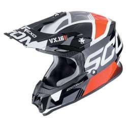 Casque Cross SCORPION VX-16 EVO AIR ANALOG Noir-Rouge