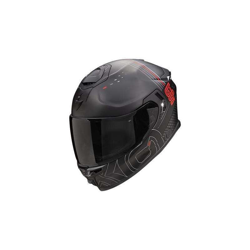 Integralhelm SCORPION EXO-GT SP AIR TECHLANE Mattschwarz-Grau-Rot