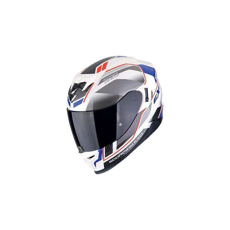 Casque Intégral SCORPION EXO-520 EVO AIR LENA Blanc perle-Bleu Casque Intégral SCORPION EXO-520 EVO AIR LENA Blanc perle-Bleu