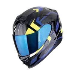 Casque Intégral SCORPION EXO-520 EVO AIR SENSUS Noir-Beu-Jaune fluo