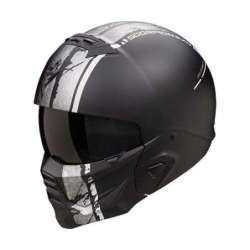 Modulohelm SCORPION EXO-COMBAT II LORD Mattschwarz-Silber