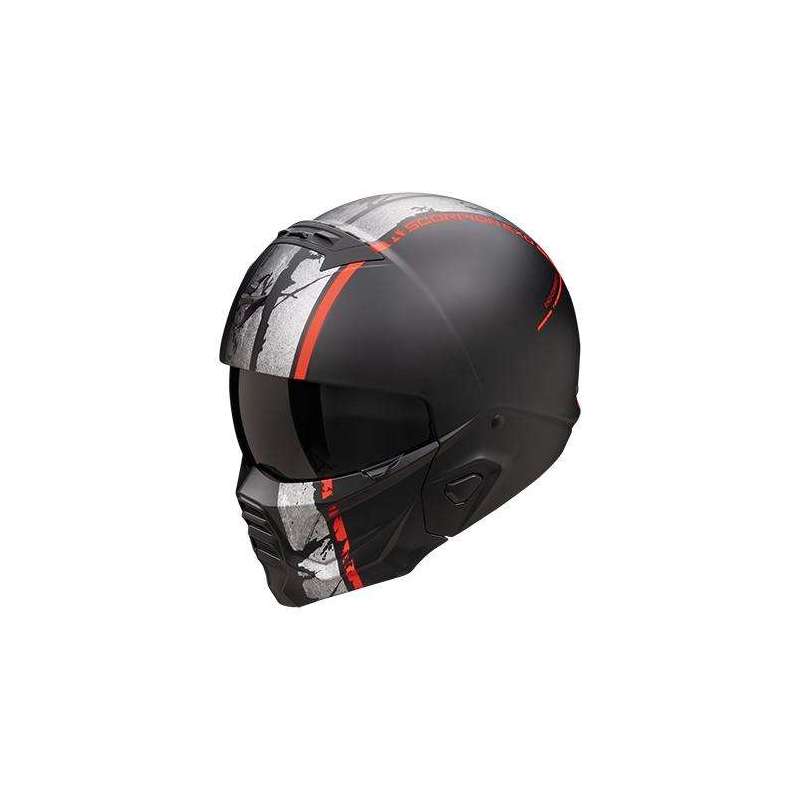 Casque Modulable SCORPION EXO-COMBAT II LORD Noir Mat-Rouge