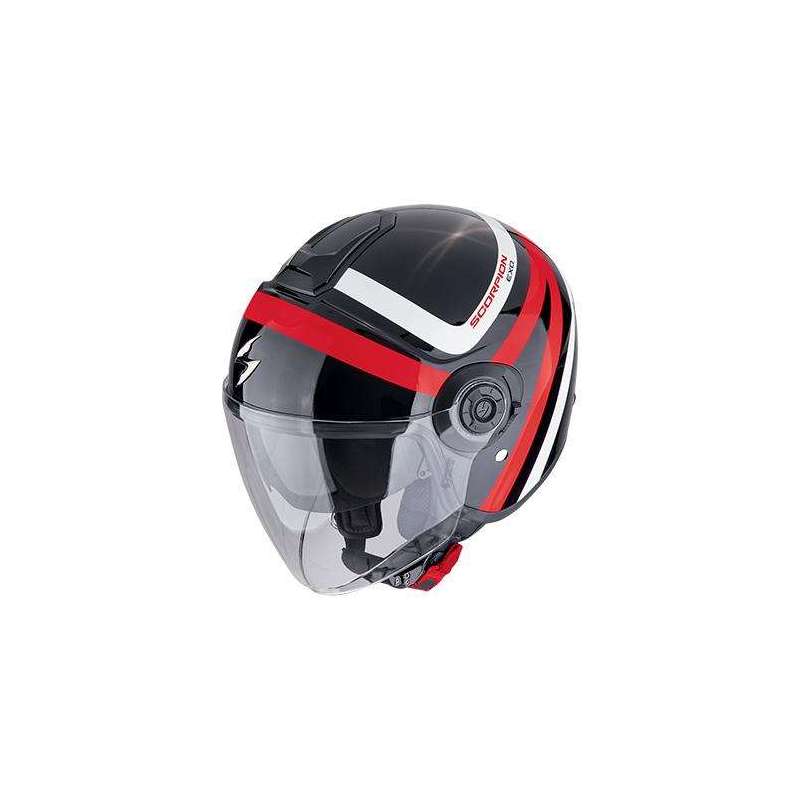 Casque Jet SCORPION EXO-CITY II RIVA Noir-Rouge Casque Jet SCORPION EXO-CITY II RIVA Noir-Rouge