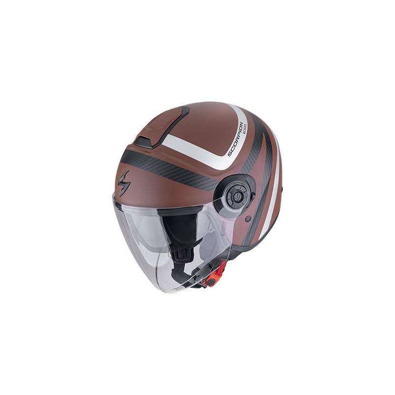 Casque Jet SCORPION EXO-CITY II RIVA Brun mat-Argent Casque Jet SCORPION EXO-CITY II RIVA Brun mat-Argent