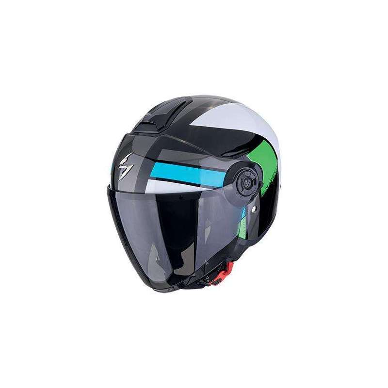 Casque Jet SCORPION EXO-CITY II BLUR Noir-Blanc-Vert Casque Jet SCORPION EXO-CITY II BLUR Noir-Blanc-Vert