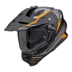 Adventure Helm SCORPION ADF-9000 AIR FEAT Mattschwarz-Silber-Orange