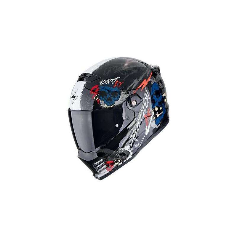 Integralhelm SCORPION COVERT FX SKULLZ Schwarz-Grau-Rot Integralhelm SCORPION COVERT FX SKULLZ Schwarz-Grau-Rot