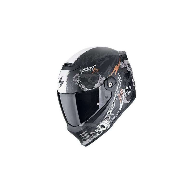 Integralhelm SCORPION COVERT FX SKULLZ Mattschwarz-Grau-Gold Integralhelm SCORPION COVERT FX SKULLZ Mattschwarz-Grau-Gold