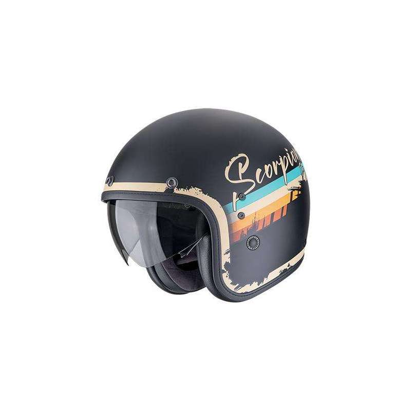 Casque Jet SCORPION BELFAST EVO ADONIS Noir mat-Beige