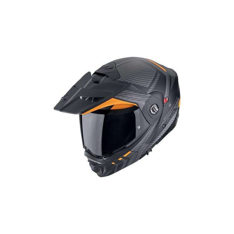 Modulierbarer Helm SCORPION ADX-2 LEWIS Mattschwarz-Orange