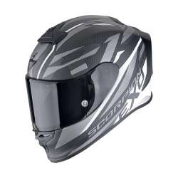 Integralhelm SCORPION EXO-R1 EVO CARBONE RUNNER AIR Mattschwarz - Weiß