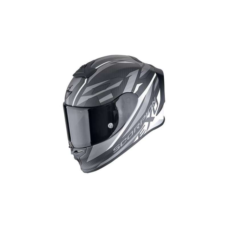 Casque Intégral SCORPION EXO-R1 EVO CARBONE RUNNER AIR Noir mat-Blanc