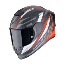 Casque Intégral SCORPION EXO-R1 EVO CARBONE RUNNER AIR Noir mat-Rouge
