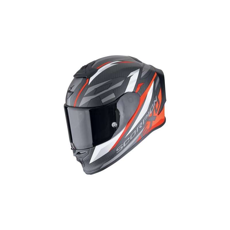 Integralhelm SCORPION EXO-R1 EVO CARBONE RUNNER AIR Mattschwarz - Rot