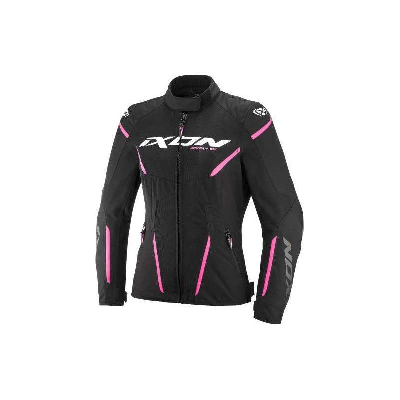 Veste Ixon Lady STRIKER 2 AIR WP L Noir Rose vif Veste Ixon Lady STRIKER 2 AIR WP L Noir Rose vif