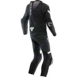 Combinaison Danese en cuir perf. 1Pc Laguna Seca 6 S/T noir-blanc
