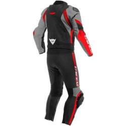 Combinaison Danese en cuir 2Pc Avro 4 noir-anthracite-rouge