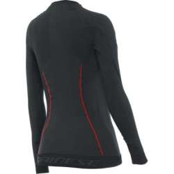 T-shirt fonctionnel Dainese LS Thermo pour femmes noir-rouge