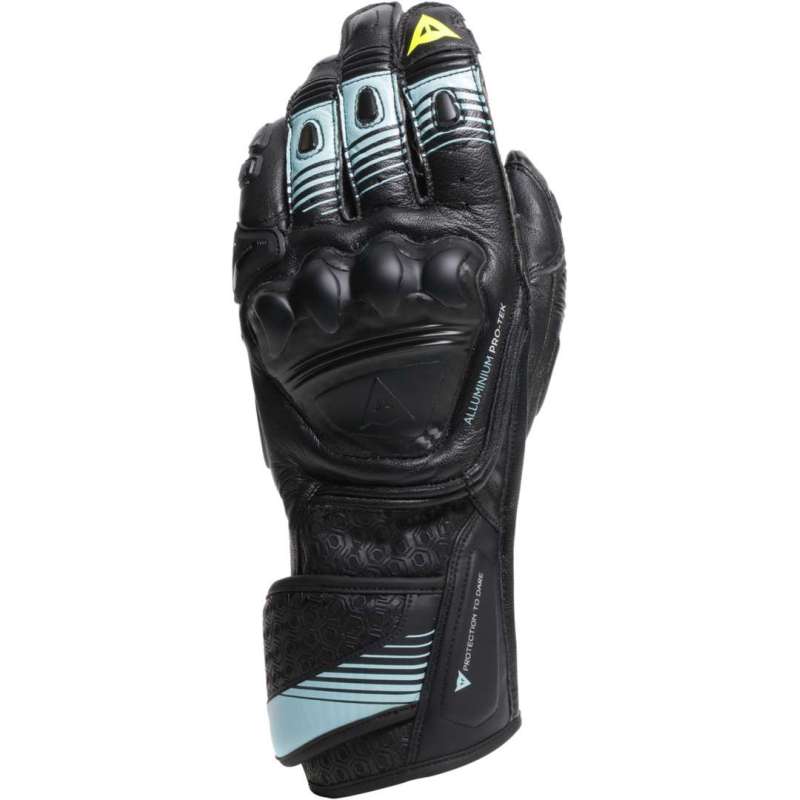 Gants Dainese Fiero Metal noir-bleu-jaune fluo Gants Dainese Fiero Metal noir-bleu-jaune fluo