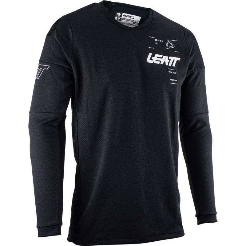 Jersey Leatt 4.5 WindBlock 23 Schwarz