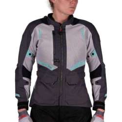 Veste Leatt ADV FlowTour 5.5 Women V25 gris foncé beige turquoise