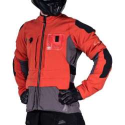 Jacke Leatt ADV Rally 5.5 V25 rot orange grau schwarz