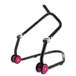 Béquille de stand avant sous té BIHR Home Track noir mat roues rose