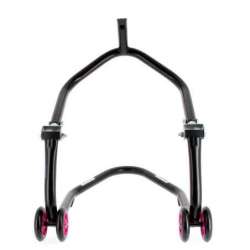 Béquille de stand avant sous té BIHR Home Track noir mat roues rose