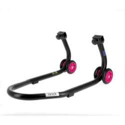 Béquille de stand avant BIHR Home Track noir mat roues rose