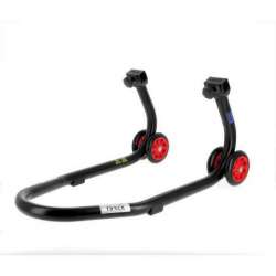 Béquille de stand avant BIHR Home Track noir mat roues rouge