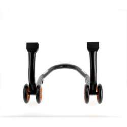 Béquille de stand avant BIHR Home Track noir mat roues orange