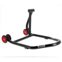 Béquille de stand monobras droite BIHR Home Track noir mat roues rouge