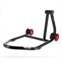 Béquille de stand monobras droite BIHR Home Track noir mat roues rouge