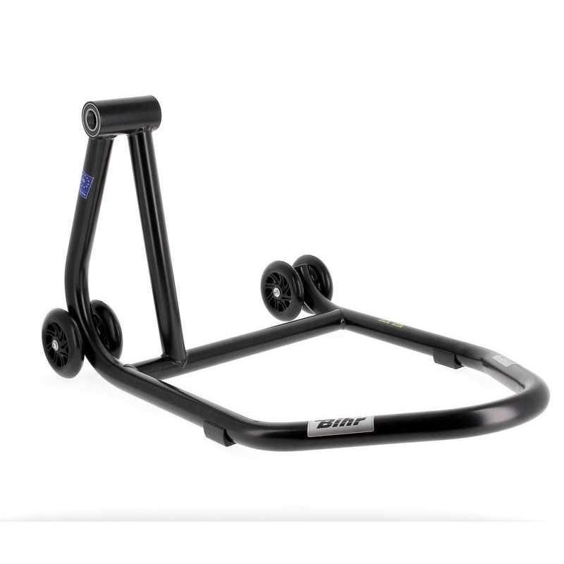 Béquille de stand monobras gauche BIHR Home Track noir mat roues noir Béquille de stand monobras gauche BIHR Home Track noir mat roues noir