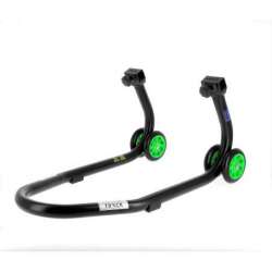 Béquille de stand avant BIHR Home Track noir mat roues vert