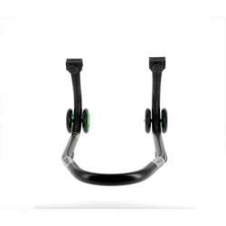 Béquille de stand avant BIHR Home Track noir mat roues vert