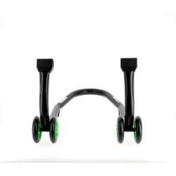 Béquille de stand avant BIHR Home Track noir mat roues vert