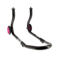 Vorderer Standfuß BIHR Home Track fix schwarz matt Räder pink