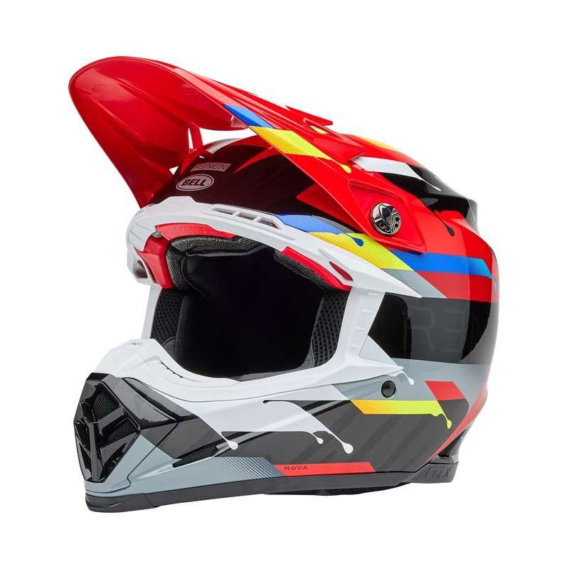 Casque Cross BELL Moto-9S Flex - Renen Nova Gloss Black/Red