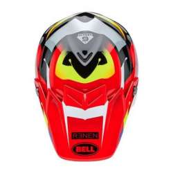 Cross Helm BELL Moto-9S Flex - Renen Nova Gloss Black/Red
