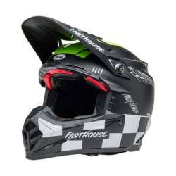 Cross Helm BELL Moto-9S Flex - Fasthouse Smoke Bomb Matte Gloss Black/HiViz Yellow