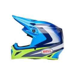 Cross Helm BELL MX-9 Mips - Jackal Gloss Blue/Hi-Viz Yellow