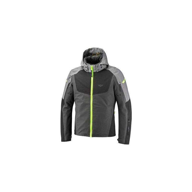 IXON BURNING Jacke Textil Grau Schwarz Knallgelb